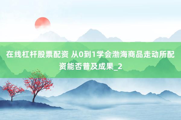在线杠杆股票配资 从0到1学会渤海商品走动所配资能否普及成果_2
